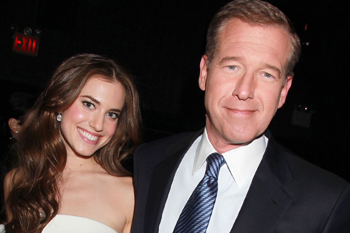 Allison Williams poses with her father, Brian Williams                           (AP/Dave Allocca)
