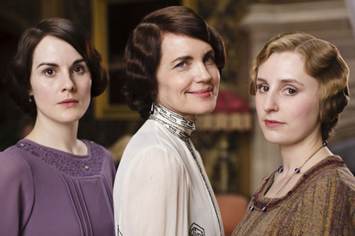 Elizabeth McGovern, Michelle Dockery and Laura Carmichael of "Downton Abbey...