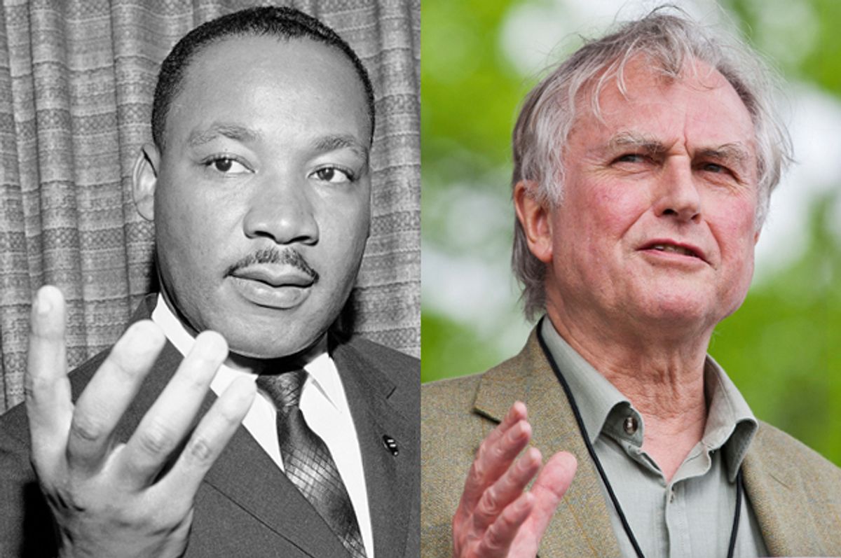 Martin Luther King Jr., Richard Dawkins      (AP/Reuters/Andrew Winning)