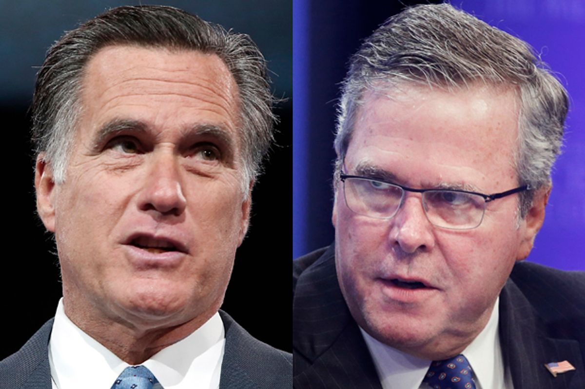 Mitt Romney, Jeb Bush              (Reuters/Jonathan Ernst)