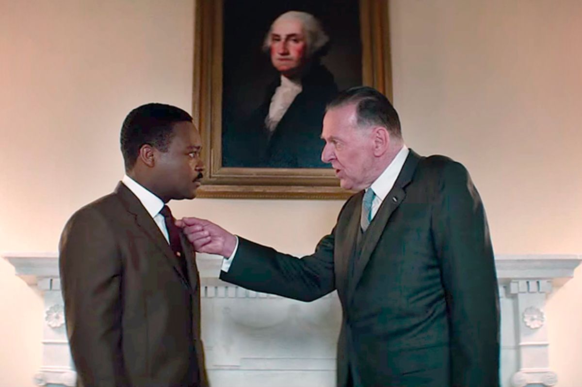 David Oyelowo as Martin Luther King Jr. and Tom Wilkinson as Lyndon B. Johnson in "Selma"      (Paramount Pictures)