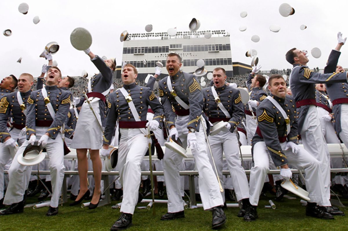 Graduation ceremonies at the United States Military Academy at West Point, New York, May 25, 2013.    (Reuters/Mike Segar)