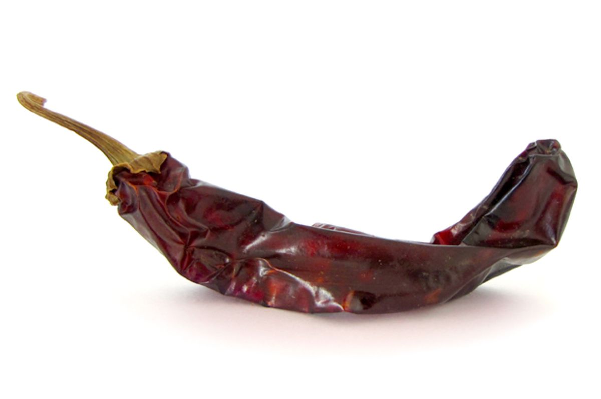 A dried Capsicum Annuumm pepper      (Wikimedia/<a href="//commons.wikimedia.org/wiki/User:ZooFari">ZooFari</a>)