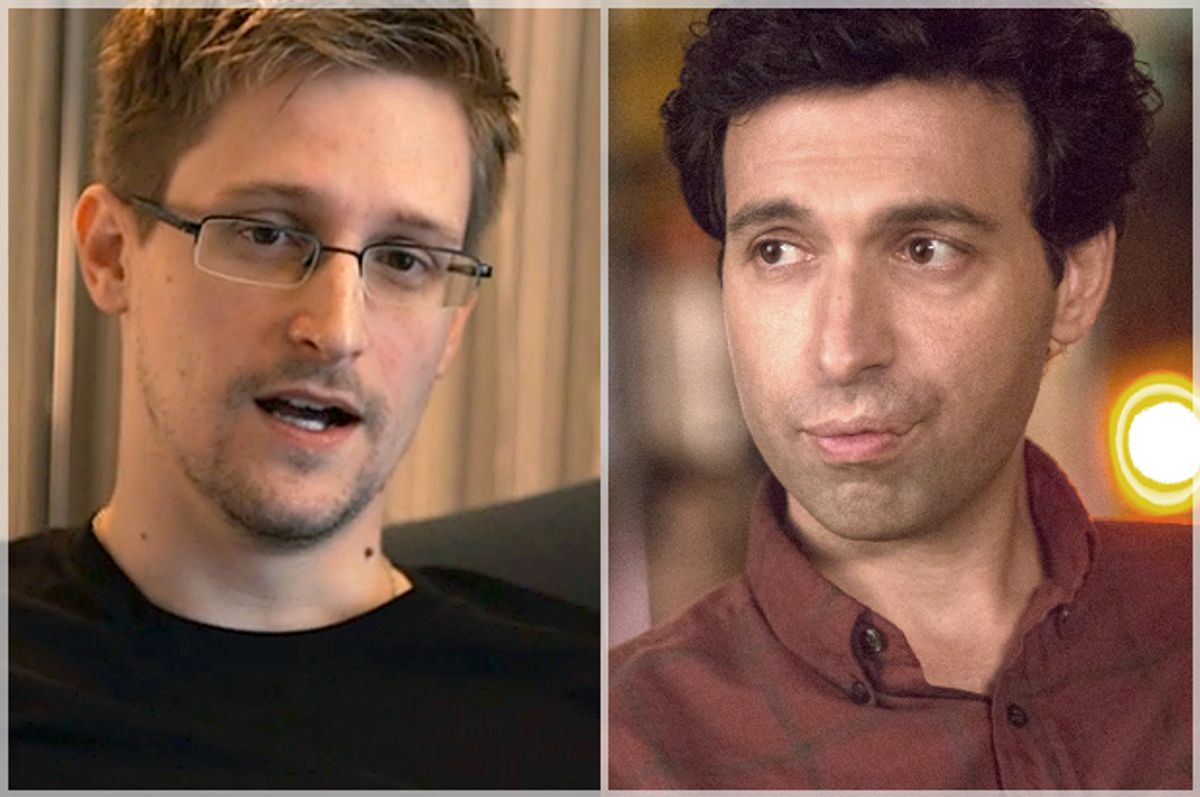 Edward Snowden in "Citizenfour" and Alex Karpovsky in "Girls"         (HBO)