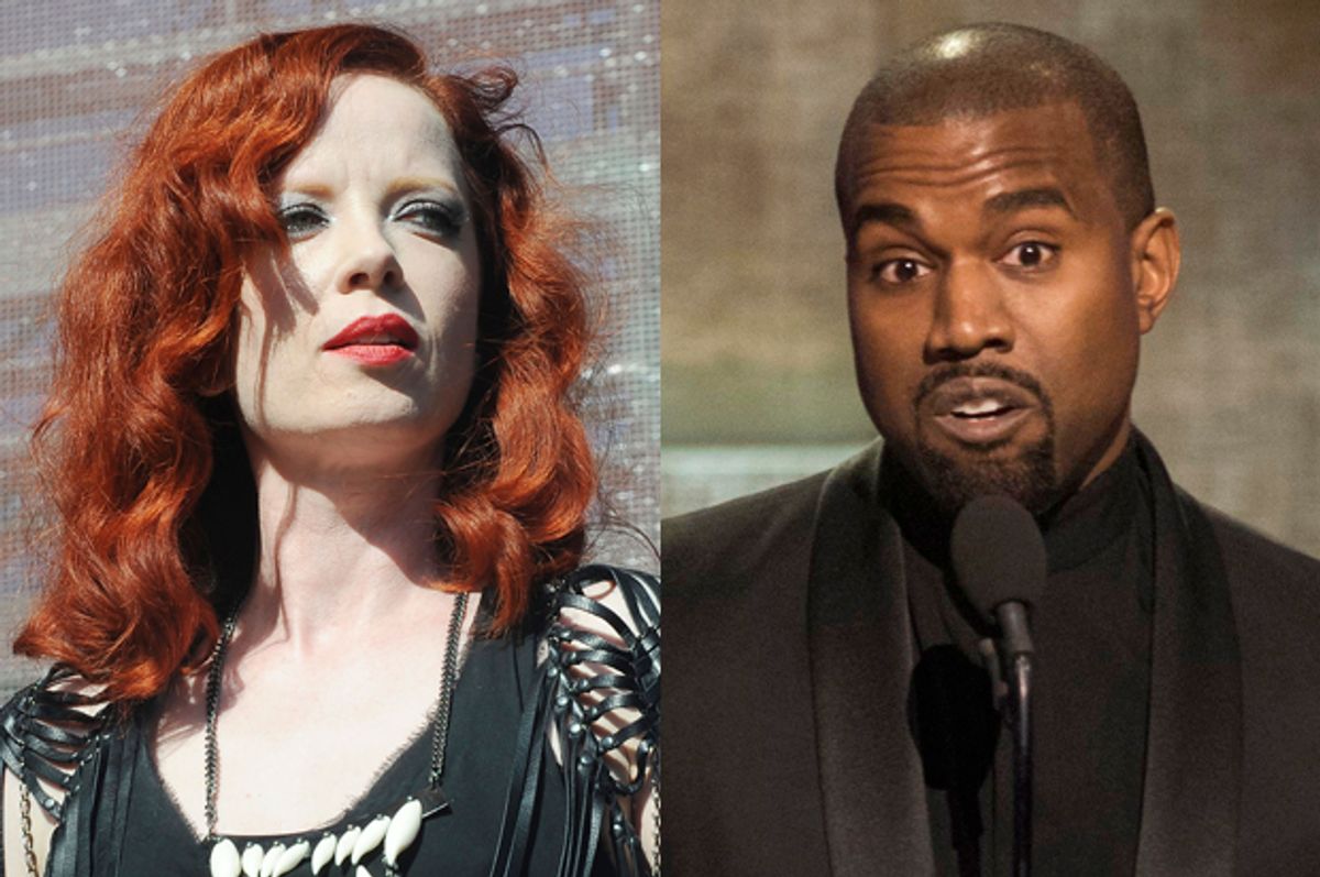 Shirley Manson, Kanye West     (AP/Katy Winn/Kevin Wolf)