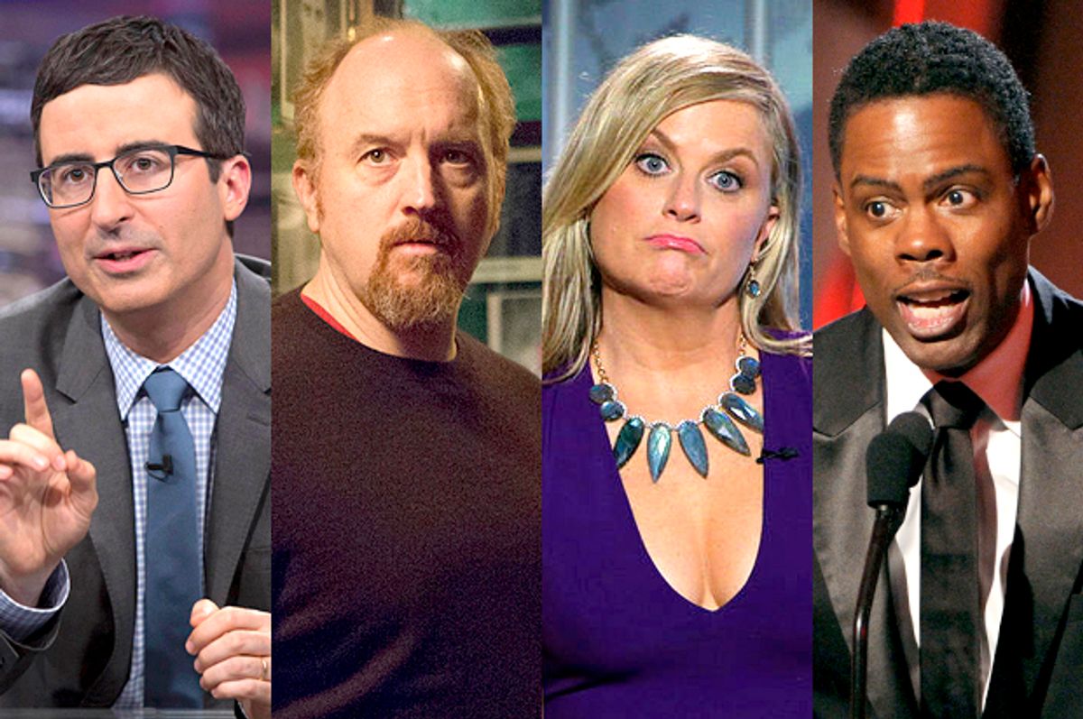 John Oliver, Louis C.K., Amy Poehler, Chris Rock     (Comedy Central/FX/AP/Paul Drinkwater/Chris Pizzello)