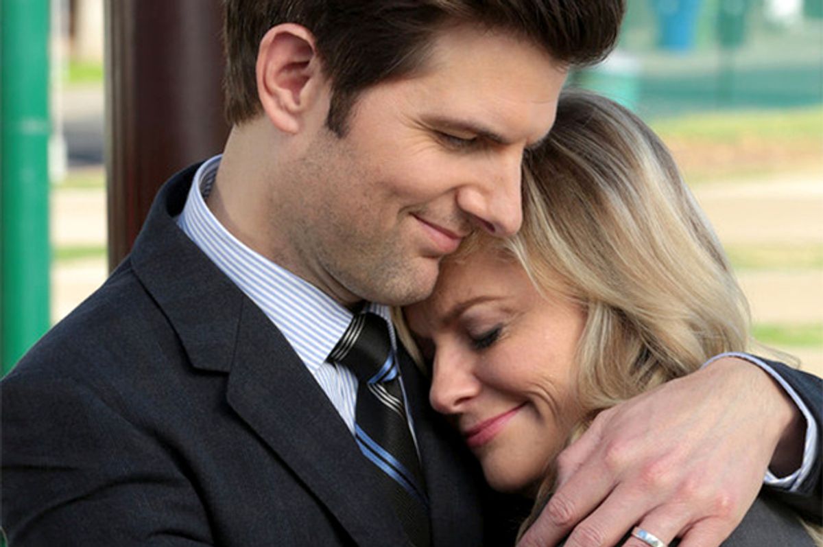 Adam Scott and Amy Poehler in the "Parks and Recreation" series finale.     (NBC)
