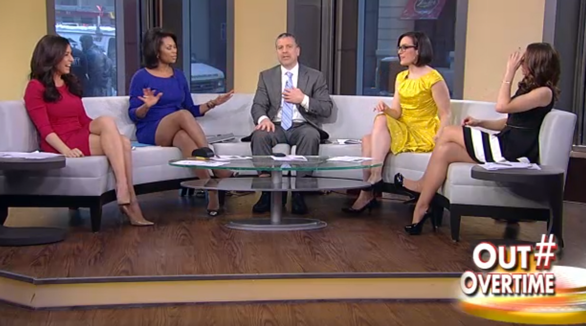  Andrea Tantaros, Harris Faulkner, Andrew Gasparino, Kennedy Montgomery and Jedediah Bila on "Outnumbered Overtime"       (Fox News/"Outnumbered Overtime")