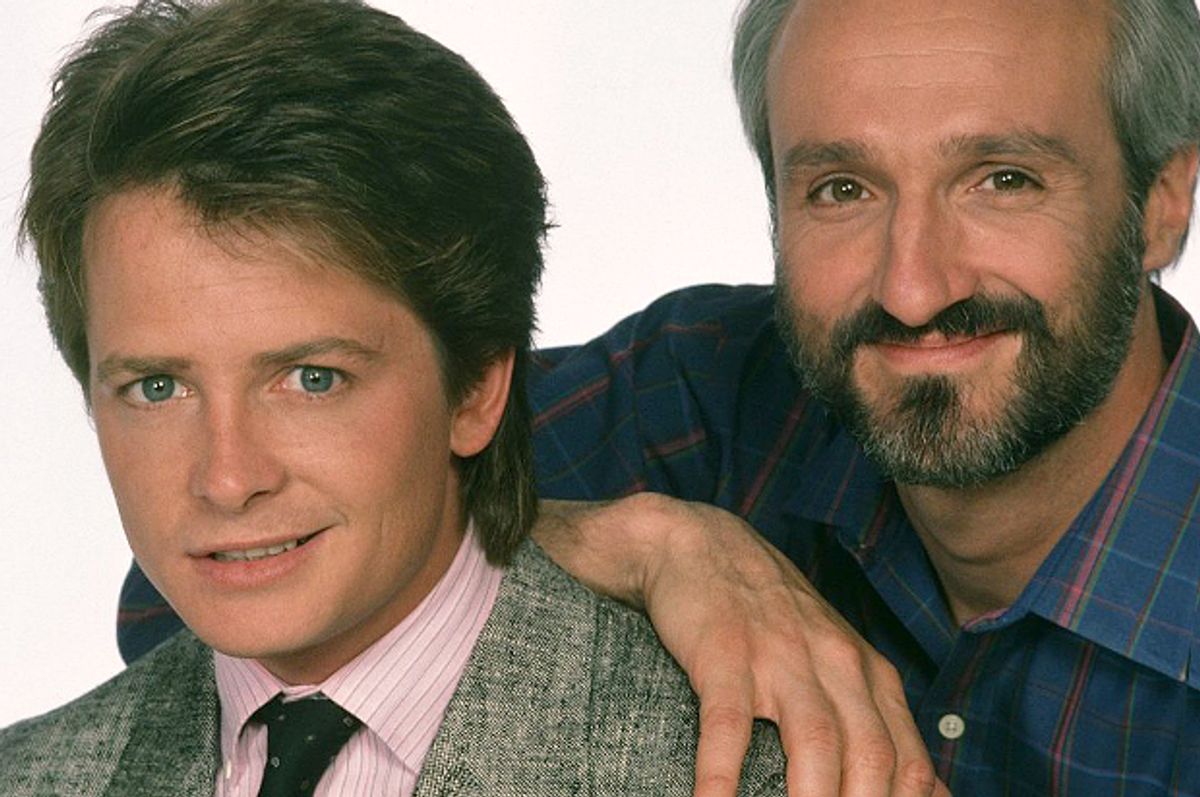 Michael J. Fox and Michael Gross of "Family Ties"      (NBC)