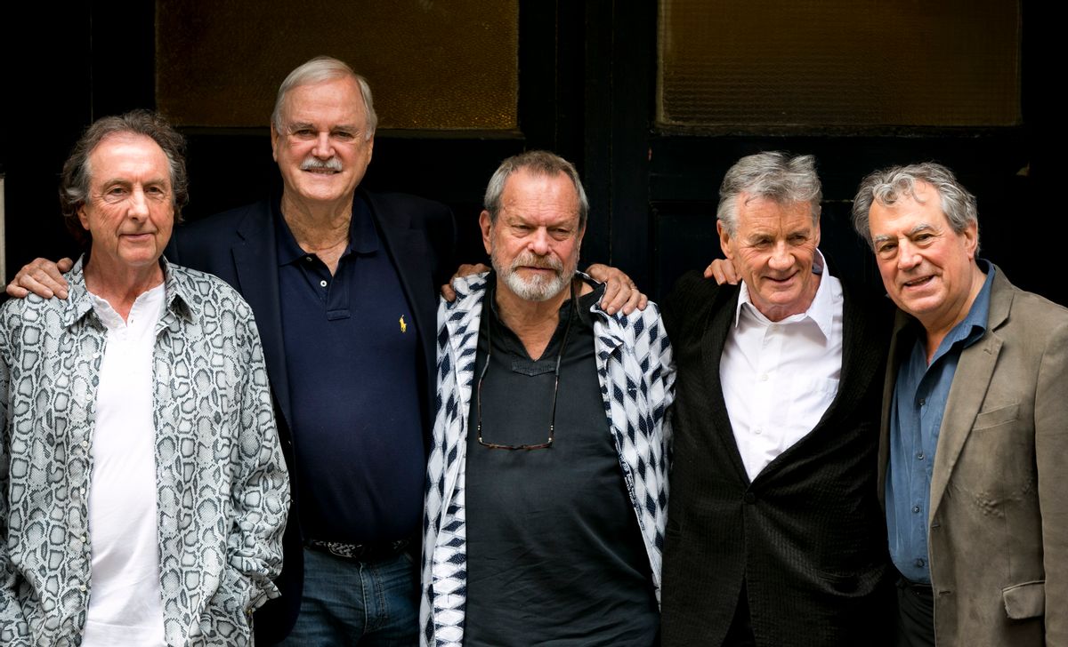 Eric Idle, John Cleese, Terry Gilliam, Michael Palin and Terry Jones of the comedy troop Monty Python  (John Phillips/invision/AP)