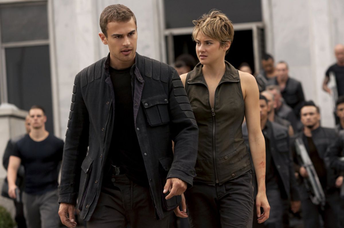 Theo James  and Shailene Woodley in "Insurgent"     (Lionsgate)