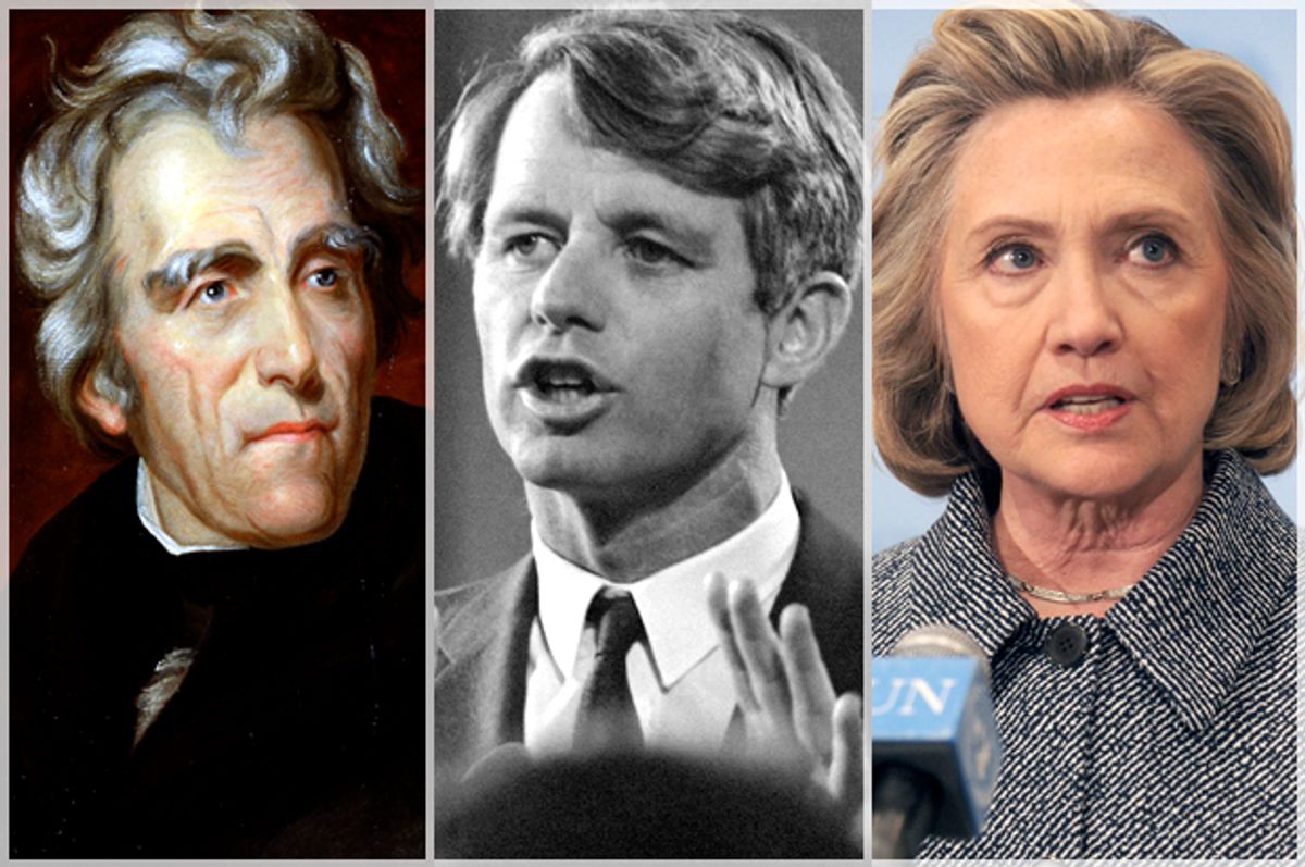 Andrew Jackson, Robert F. Kennedy, Hillary Clinton         (Wikimedia/AP/Demis Maryannakis)