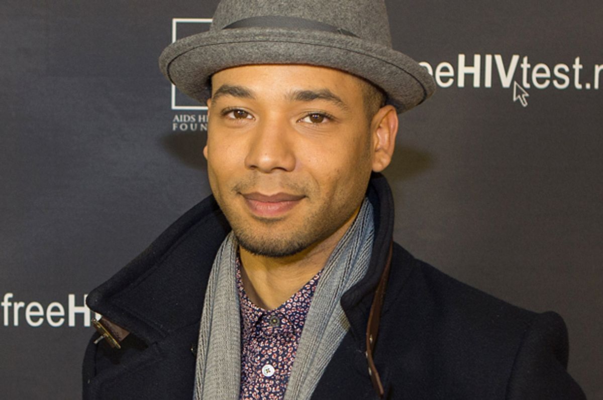 IMAGE DISTRIBUTED FOR AIDS HEALTHCARE FOUNDATION - Jussie Smollett attends AHF's National Black AIDS/Awareness Day event at H.O.M.E. Beverly Hills, Saturday, Feb. 7, 2015 in Beverly Hills, Calif. (Jeff Lewis / AP Images for AIDS Healthcare Foundation )    (Jeff Lewis)