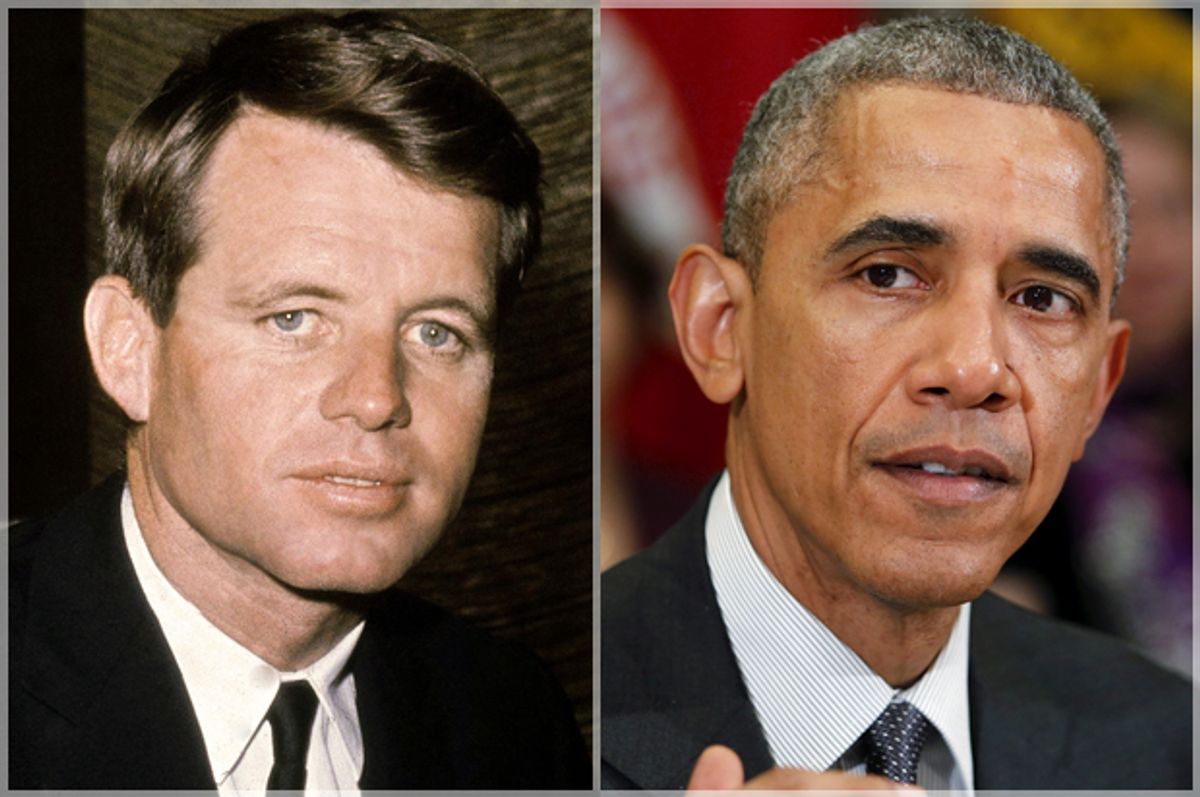 Robert F. Kennedy, Barack Obama          (AP/Dave Pickoff/Reuters/Jonathan Ernst)