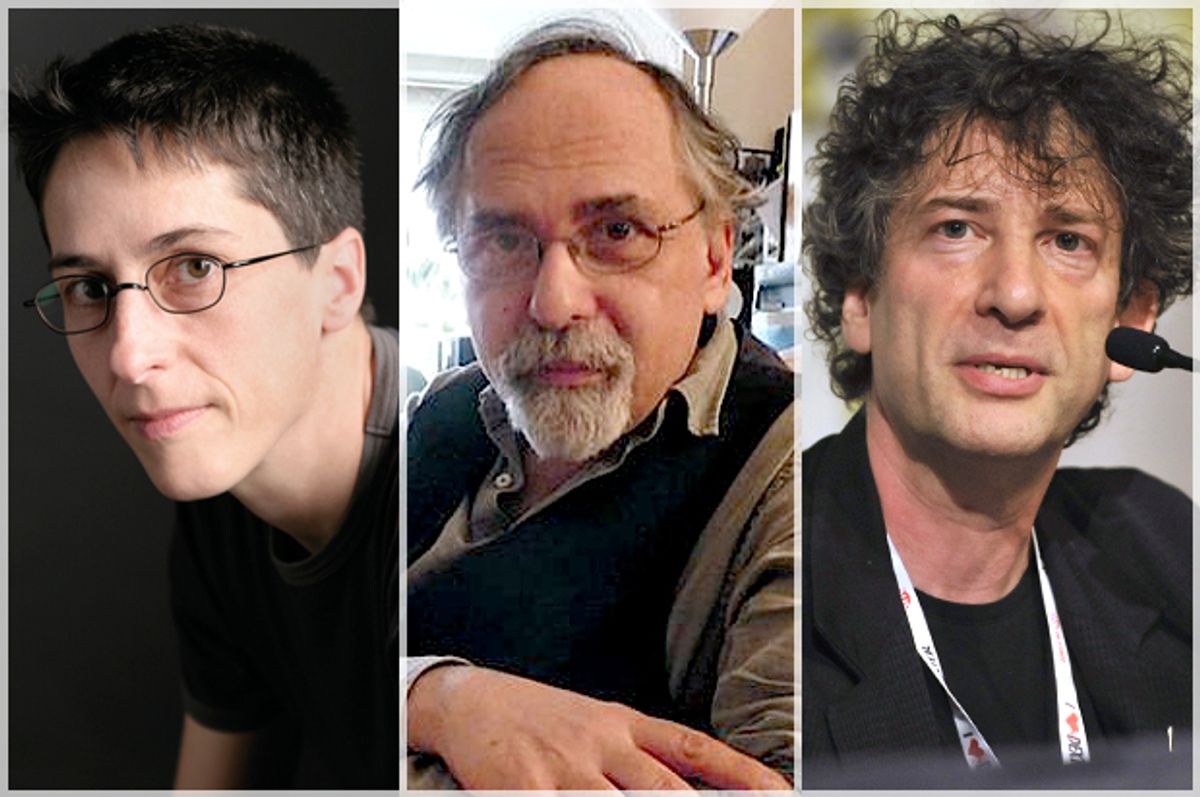 Alison Bechdel, Art Spiegelman, Neil Gaiman     (Houghton Mifflin Harcourt/Greg Martin/Knopf Doubleday/Nadja Spiegelman/AP/Chris Pizzello)