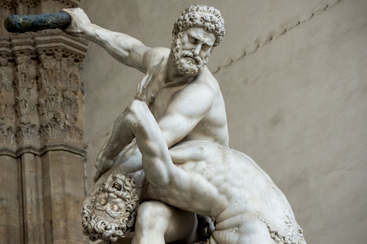 Hercules and the Centaur     (<a href='http://www.shutterstock.com/gallery-691291p1.html'>Italianvideophotoagency</a> via <a href='http://www.shutterstock.com/'>Shutterstock</a>)