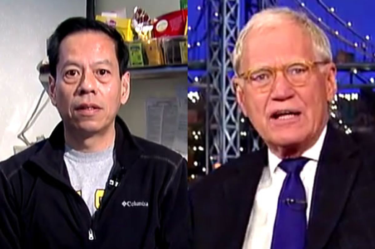  Rupert Jee, David Letterman (<a href="https://www.youtube.com/watch?v=QFxlYjZ-5ds" target="_blank">CBS</a>)      