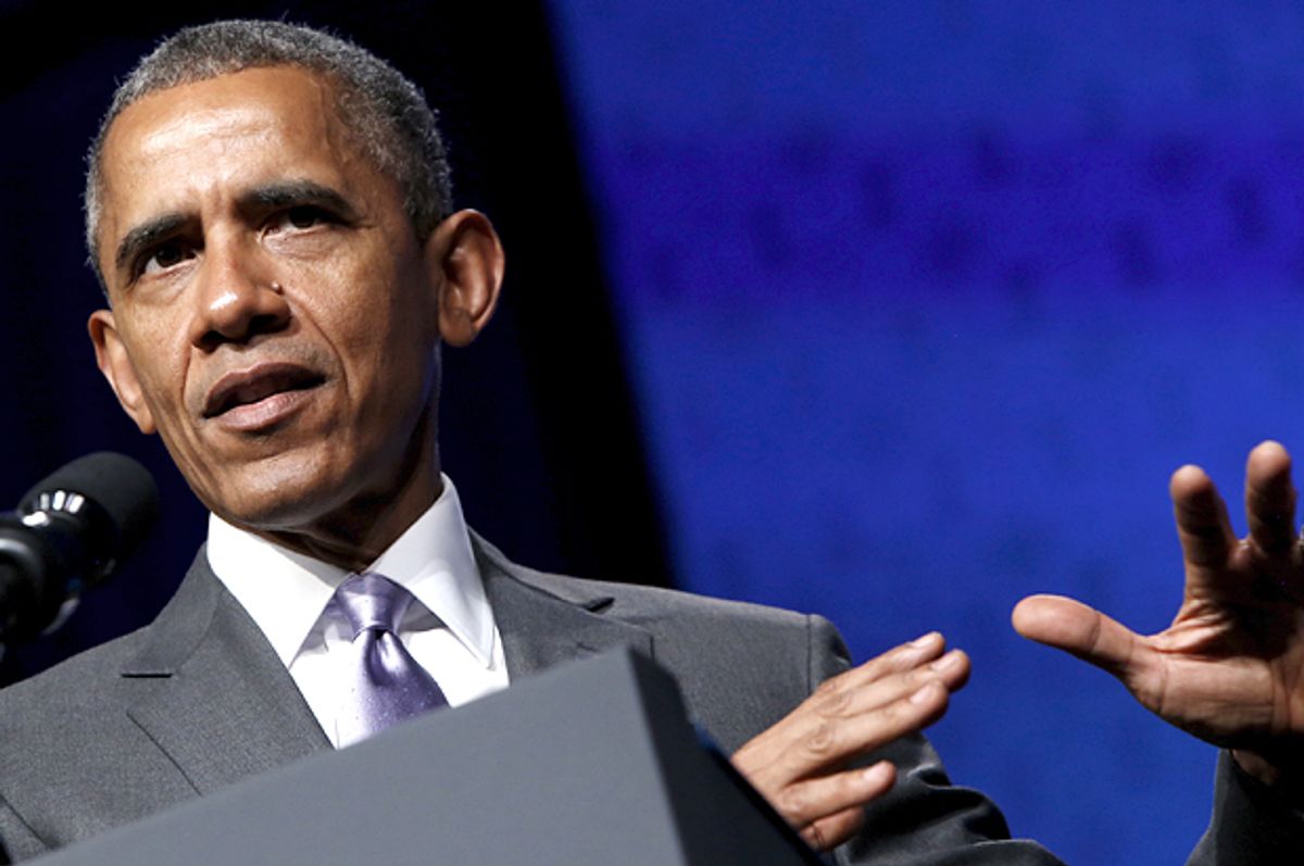 Barack Obama delivers remarks at the Catholic Health Association conference in Washington, June 9, 2015.                (Reuters/Jonathan Ernst)