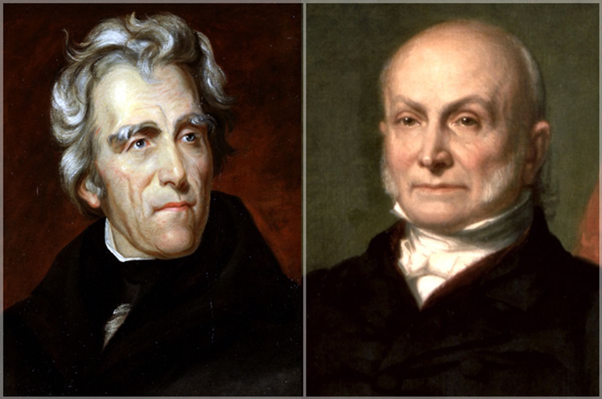 Andrew Jackson, John Quincy Adams    (Wikimedia)
