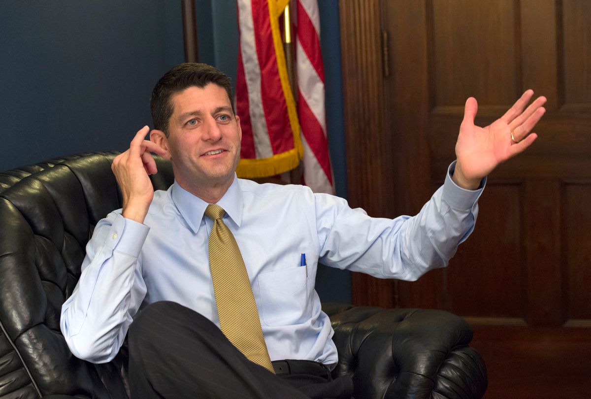In this photo taken June 9, 2015, House Ways and Means Committee Chairman Paul Ryan, R-Wis., answers questions during an interview with The Associated Press in his office on Capitol Hill in Washington. First, give presidents the power to strike trade deals. Then overturn President Barack Obamas health care law, overhaul the tax code and reform welfare. And someday? Figure out whether to run for president. Call it the New Ryan Plan, a map not just to big changes in the nations fiscal policy, but to Paul Ryans future. It points the ninth-term congressman and chairman of the House Ways and Means Committee away from the presidential campaign trail and into the thicket of policy that he says will set the country on better financial footing. The path likely emerges at a familiar decision point _ whether to run for president _ somewhere down the road. Ryan, 45, says he might decide to take that step, someday. (AP Photo/Molly Riley) (AP)