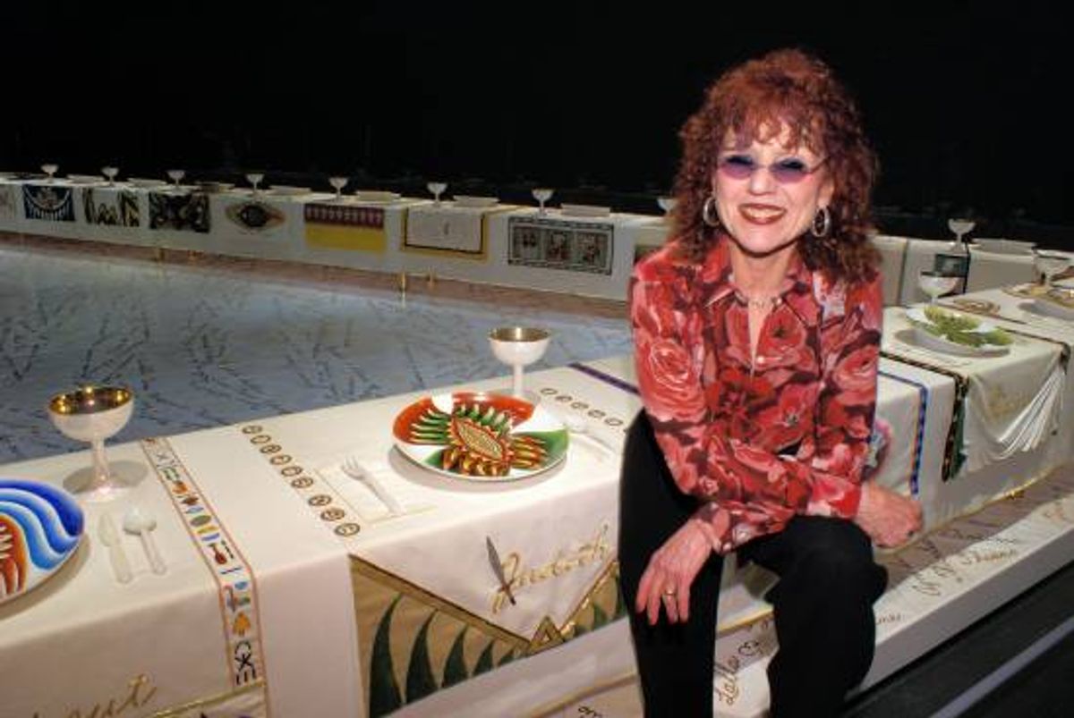 Judy Chicago, creator of "The Dinner Party" at the Brooklyn Museum 