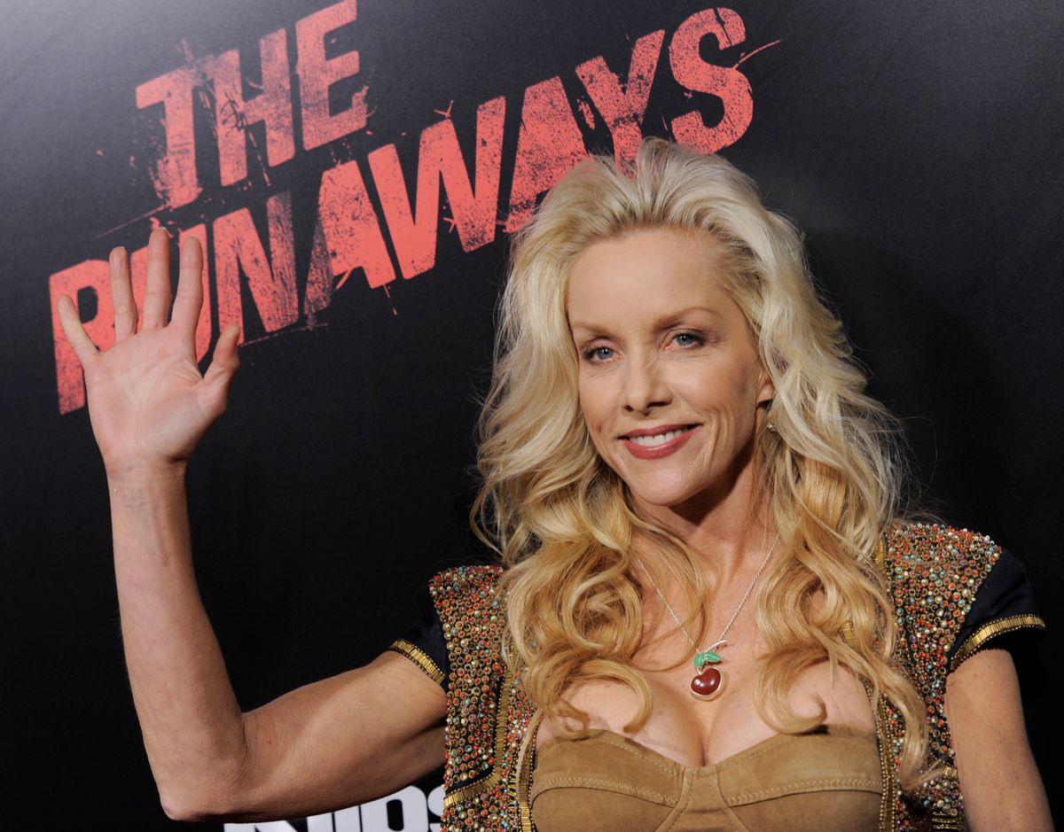 Cherie Currie arrives at the premiere of the film "The Runaways" in Los Angeles, Thursday, March 11, 2010.    (AP/Chris Pizzello)