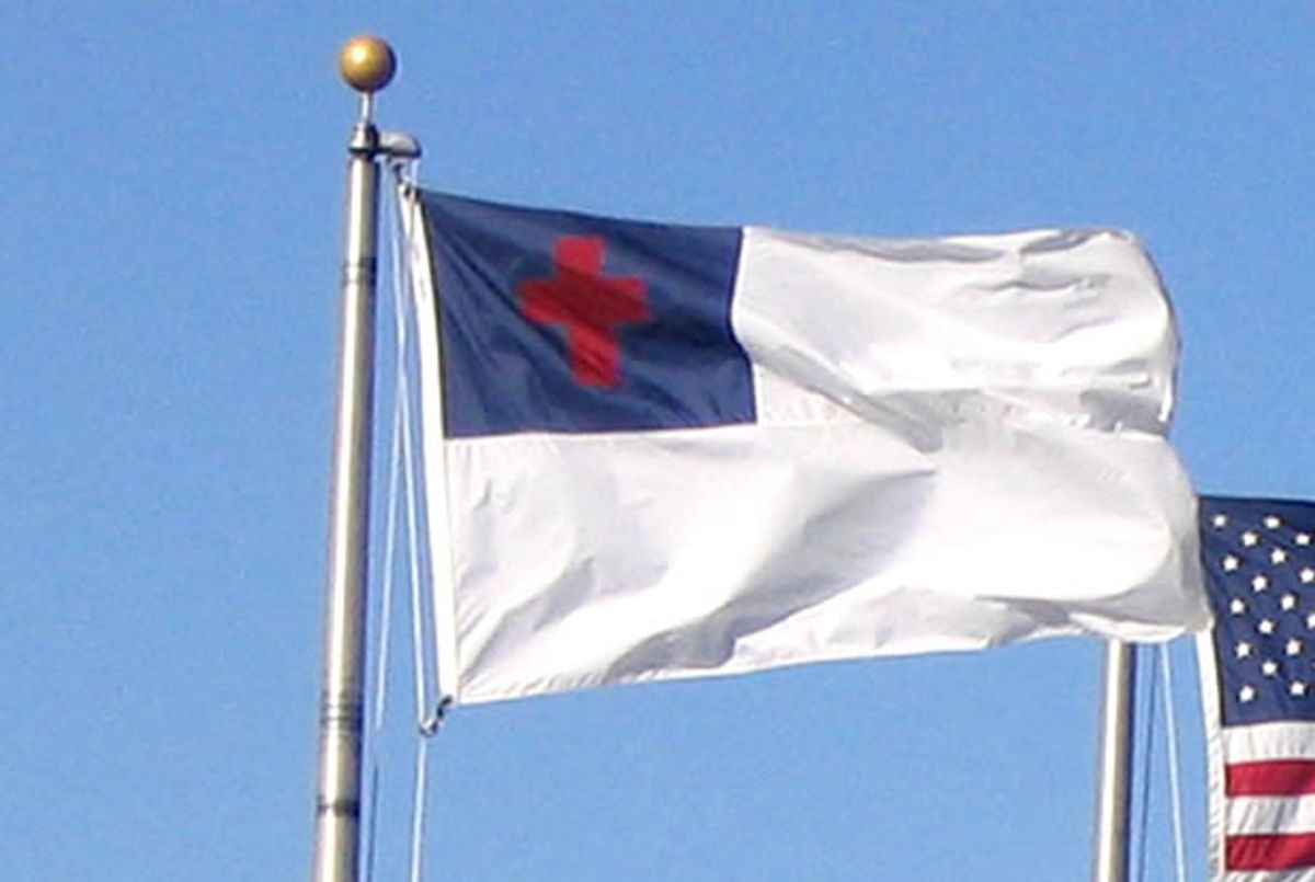  Christian flag (Creidt: Flickr/Joanne Canen, Creative Commons License)    