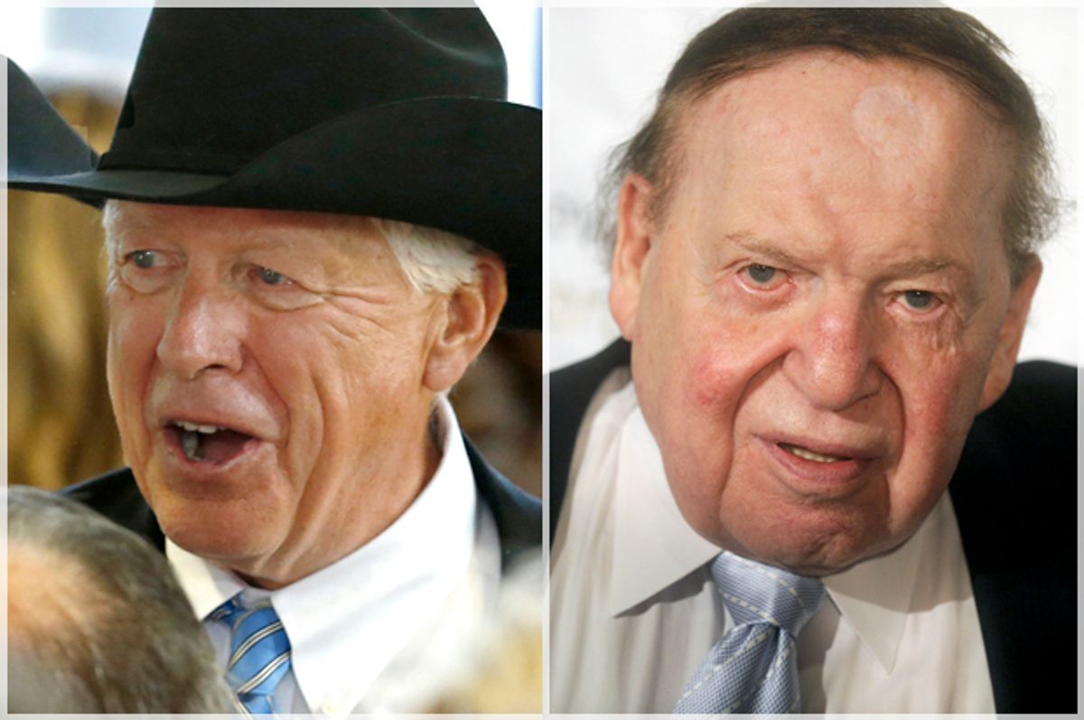 Foster Fries, Sheldon Adelson          (AP/Dennis Van Tine/Keith Srakocic)