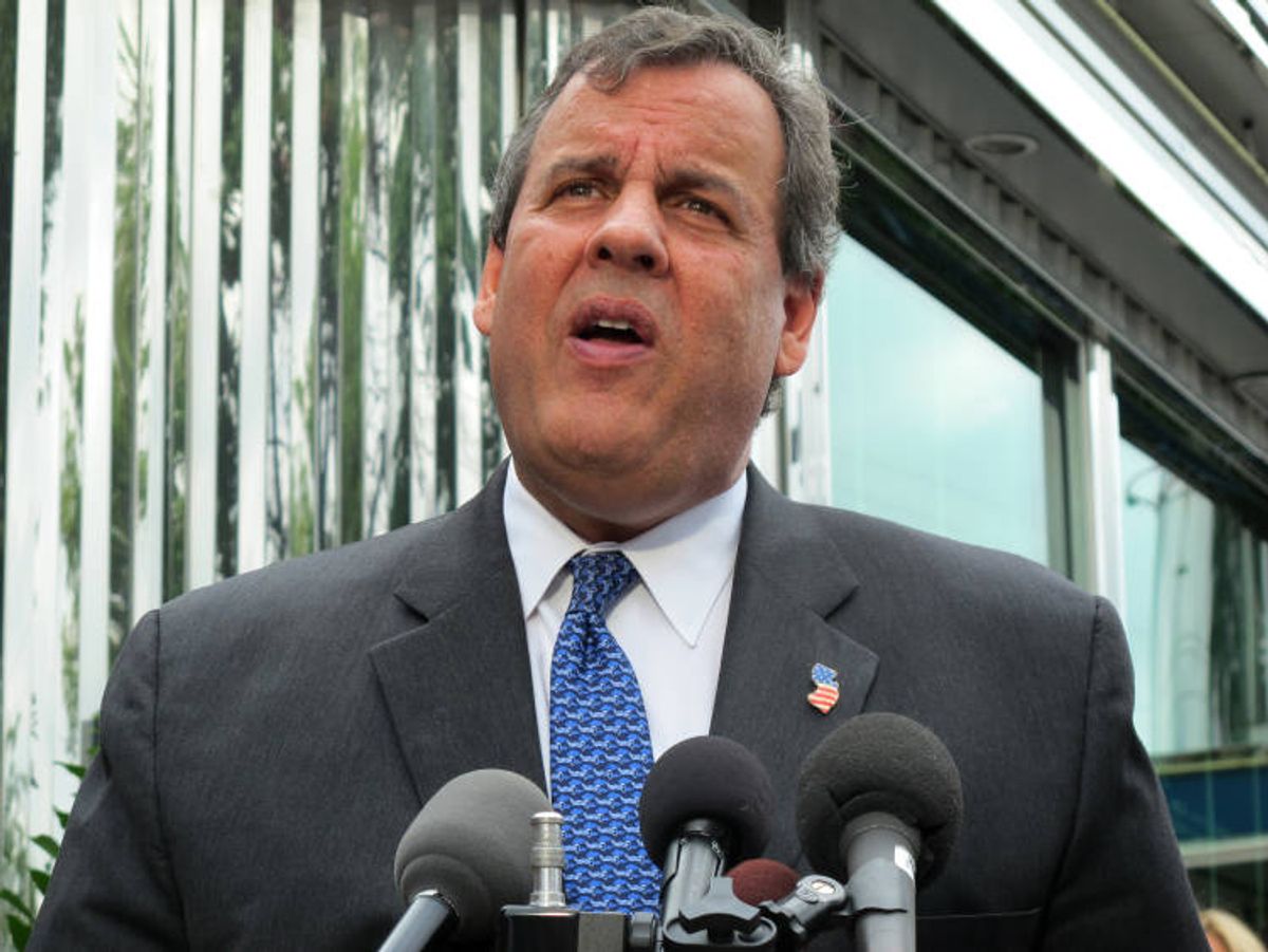 New Jersey Gov. Chris Christie criticizes the nuclear accord brokered by President Barack Obamas administration during a campaign stop near Annapolis, Md., on Wednesday, July 15, 2015. Christie, who is running for the GOP nomination for president, said the claim that inspections can happen anytime is another in the series of his lies. (AP Photo/Brian Witte) (AP)