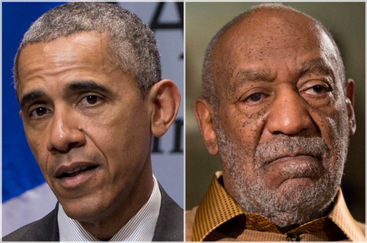 Barack Obama, Bill Cosby           (AP/Carolyn Kaster/Evan Vucci)