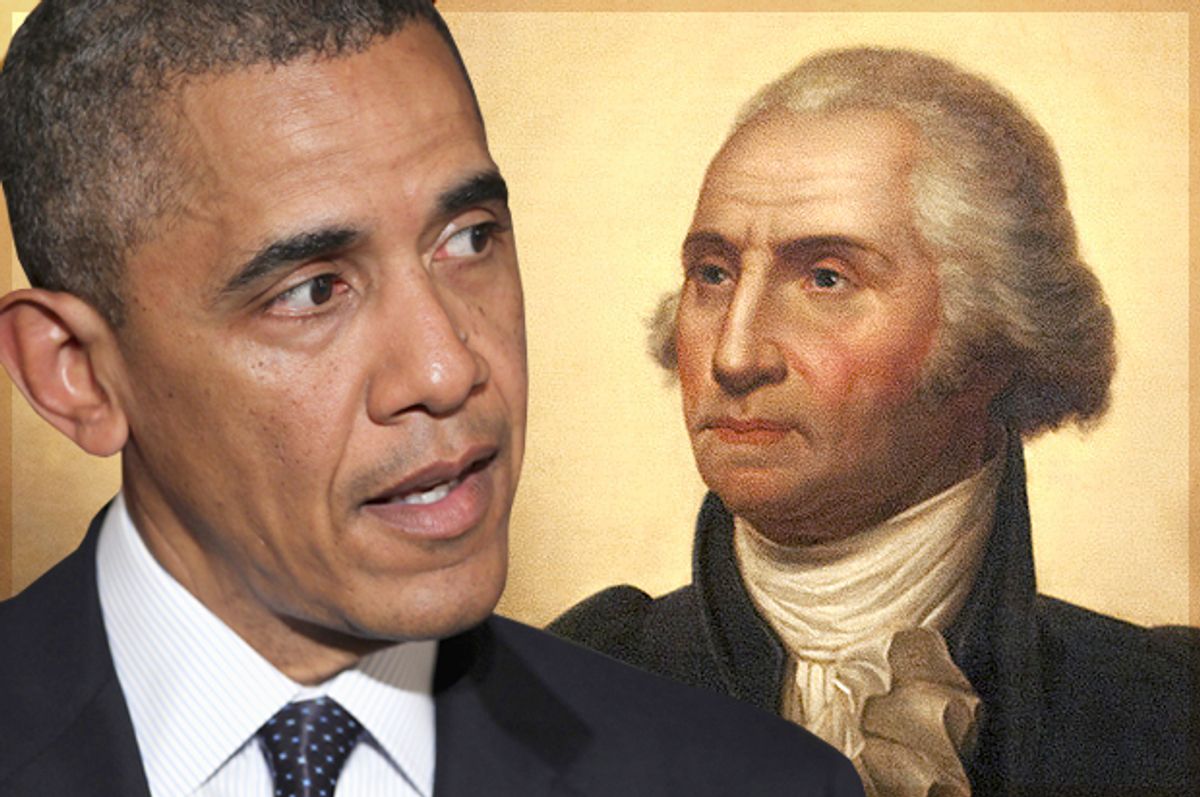 Barack Obama, George Washington         (Reuters/Junko Kimura-Matsumoto/Wikimedia/Salon)