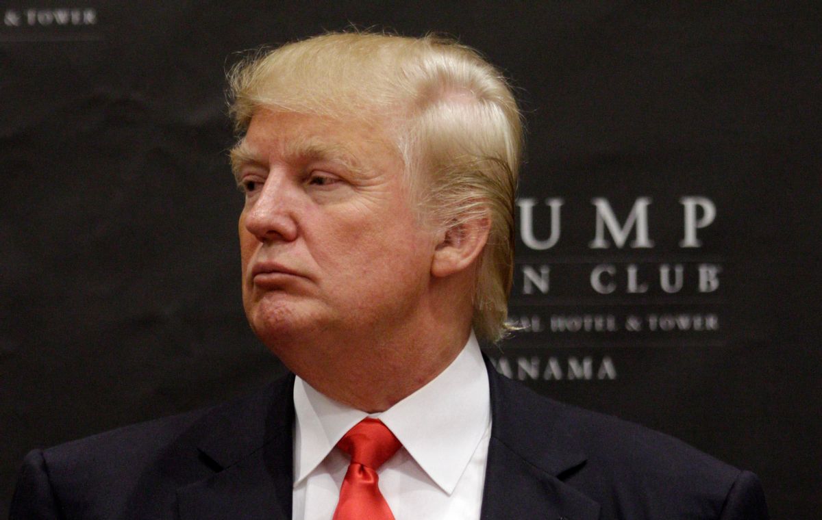 FILE - In this July 6, 2011 file photo, U.S. tycoon Donald Trump attends the inauguration ceremony of the Trump Ocean Club International Hotel and Tower in Panama City. The Miss Panama Organization and the Telemetro television channel say they wont participate in or broadcast the Miss Universe contest partly owned by Trump, joining several other Latin American nations in dropping out of the pageant in protest over his comments about Mexican immigrants. (AP Photo/Arnulfo Franco, File) (AP)