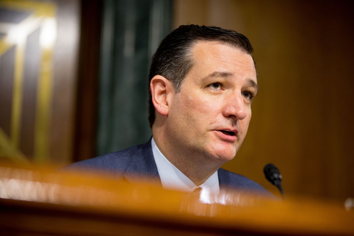 FILE- In this July 29, 2015, file photo, Republican presidential candidate, Sen. Ted Cruz, R-Texas, questions Internal Revenue Service (IRS) Commissioner John Koskinen on Capitol Hill in Washington. A super PAC aiming to help Cruz win the Republican presidential nomination raised from a single donor nearly as much as the candidate's formal campaign raised in three months. (AP Photo/Andrew Harnik, File) (AP)