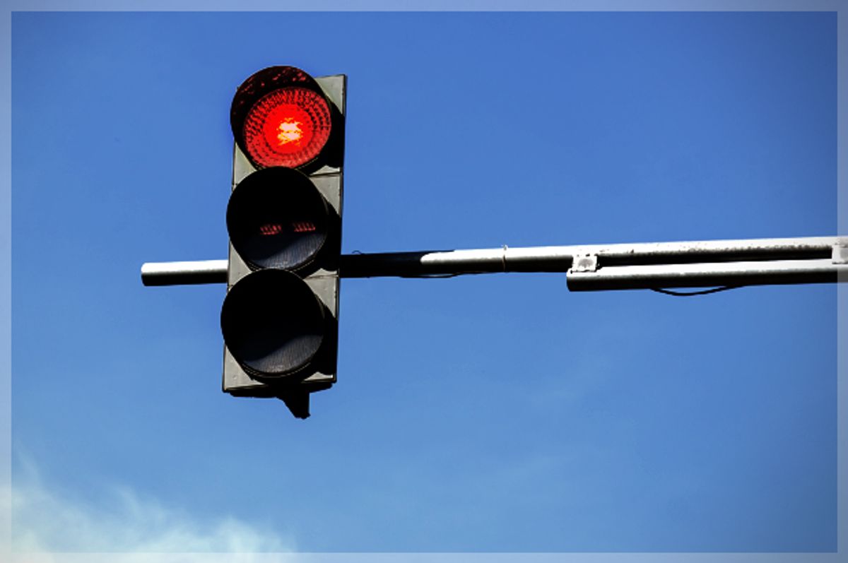 traffic lights red