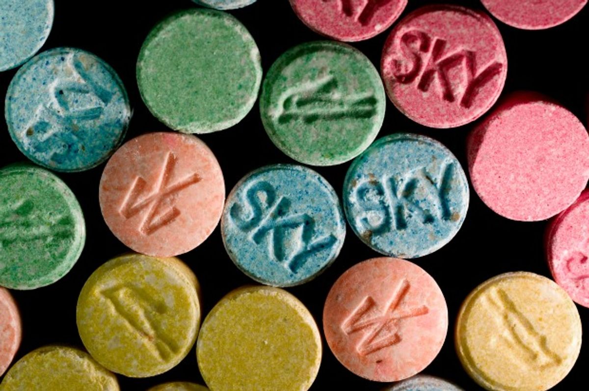 Ecstasy pills, which contain MDMA as their main chemical (DEA)