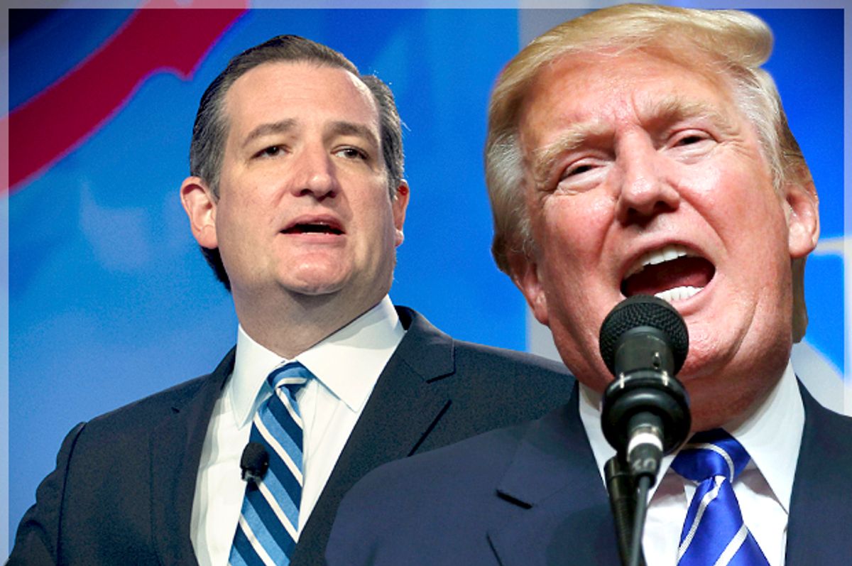 Ted Cruz, Donald Trump   (AP/Jose Luis Magana/Reuters/Brian Snyder/Photo montage by Salon)