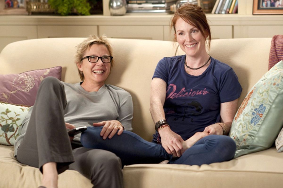 Annette Bening and Julianne Moore in "The Kids Are All Right"   (Focus Features)