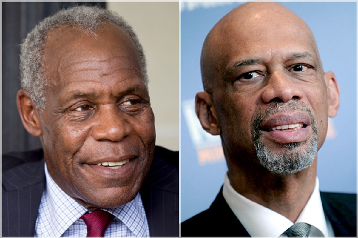 Danny Glover, Kareem Abdul-Jabbar   (Reuters/Andrew Harnik/AP/Dennis Van Tine)