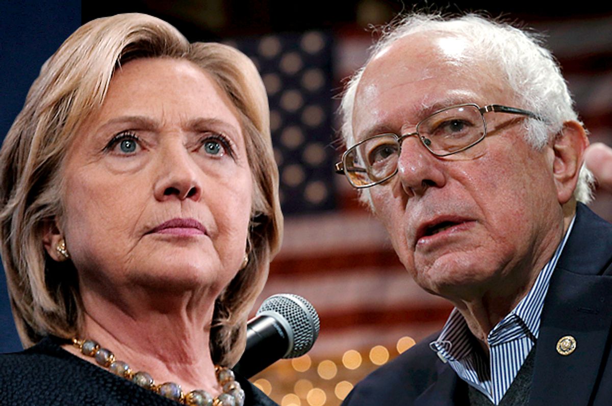 Hillary Cllinton, Bernie Sanders   (Reuters/Brian Snyder/Jim Young/Photo montage by Salon)