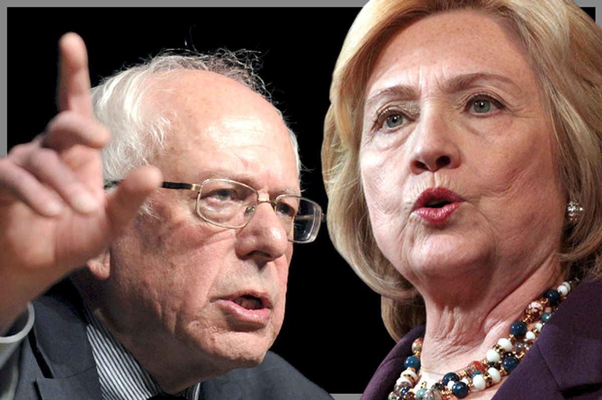 Bernie Sanders, HIllary Clinton   (Reuters/Mark Kauzlarich/Mary Schwalm/Photo montage by Salon)