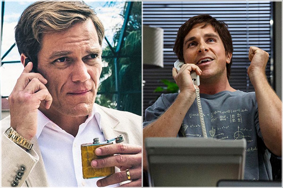 Michael Shannon in "99 Homes," Christian Bale in "The Big Short"  