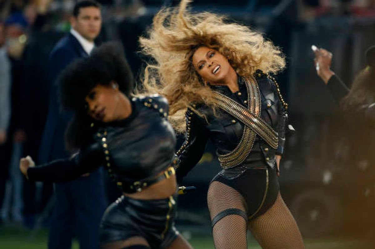 Beyonce performs during halftime of Super Bowl 50  (AP)
