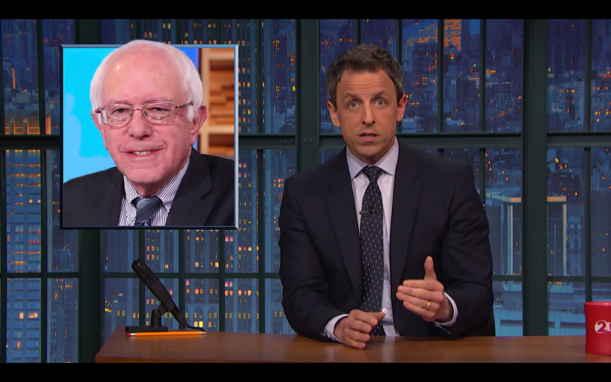 Seth Meyers: Boy, would I love to watch Bernie Sanders destroy Donald ...