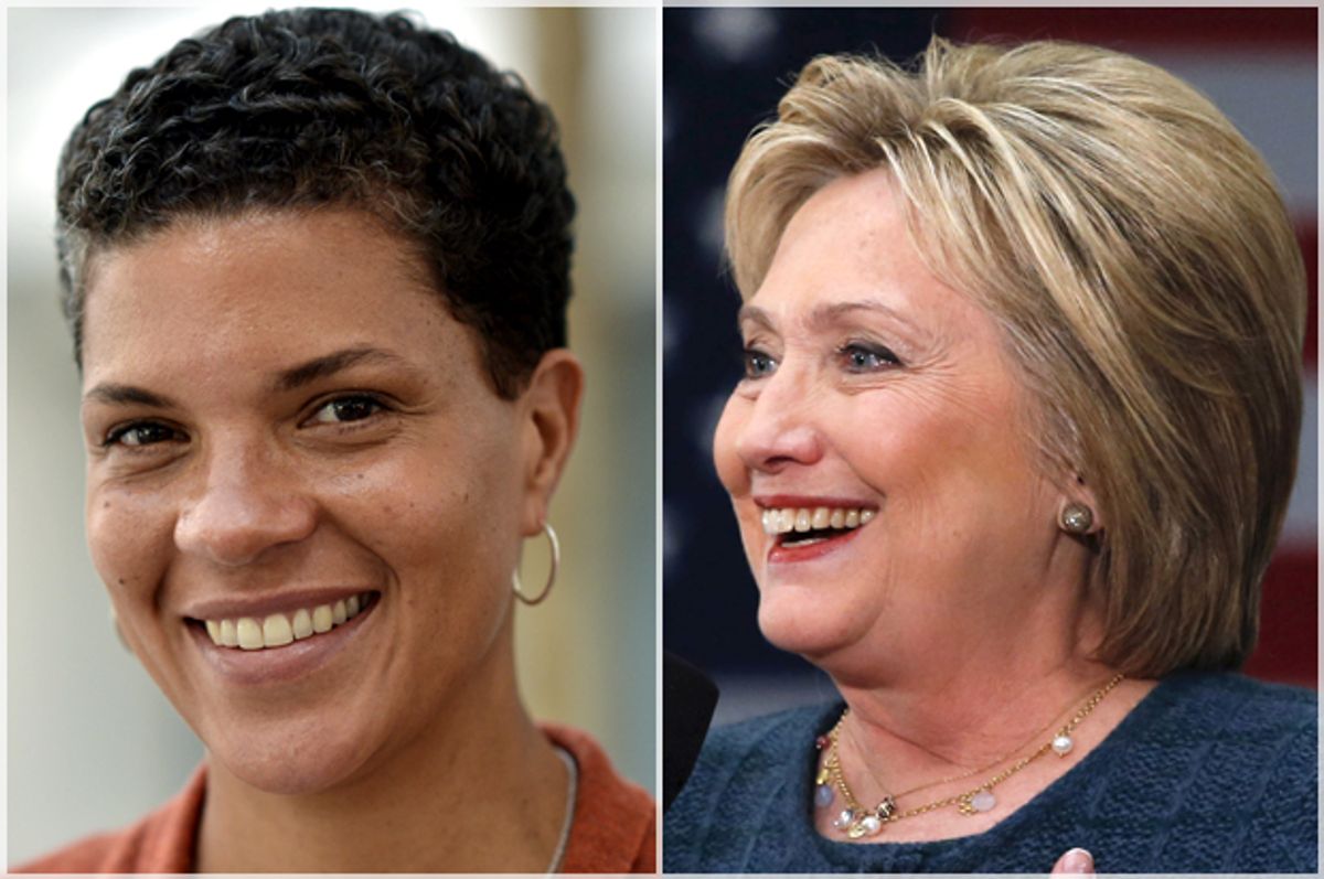Michelle Alexander, Hillary Clinton   (AP/Richard Shotwell/Reuters/Adrees Latif)