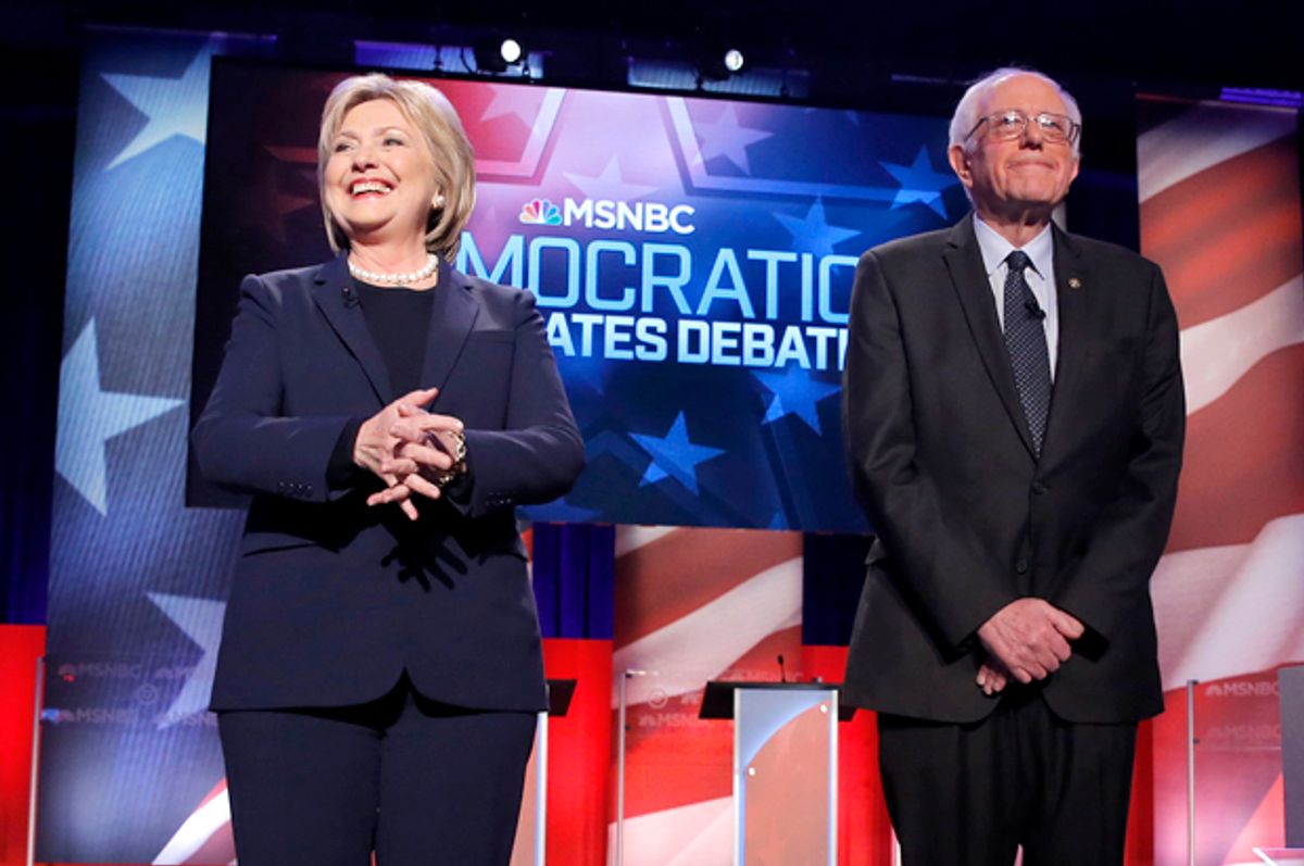 Hillary Clinton, Bernie Sanders   (Reuters/Carlo Allegri)
