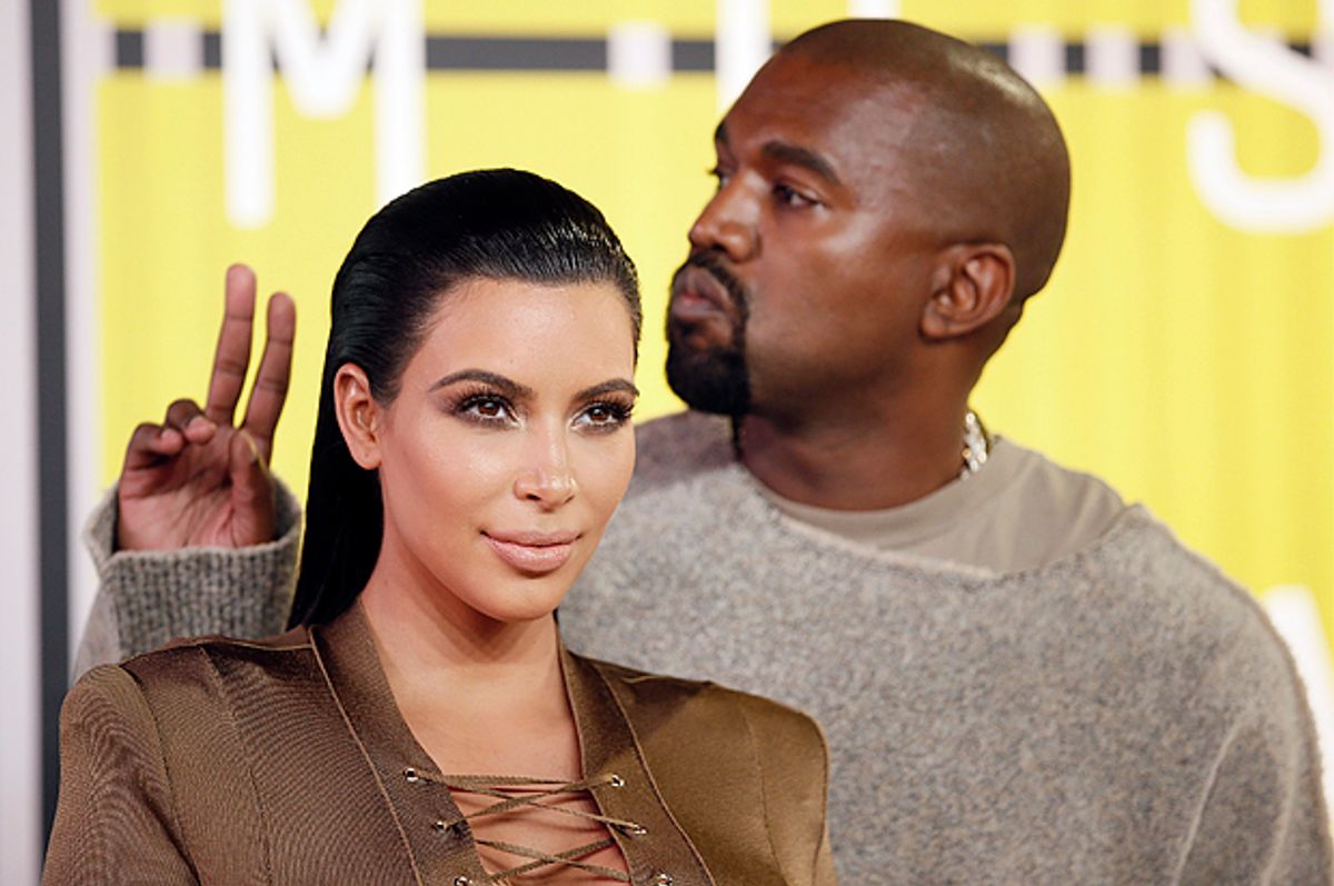 Kim Kardashian and Kanye West   (Reuters/Danny Moloshok)