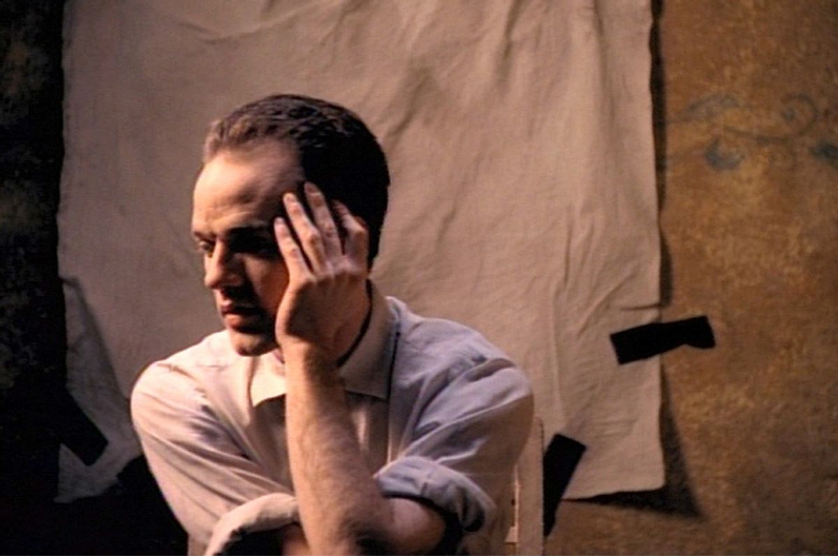 Michael Stipe in the video for R.E.M.'s "Losing My Religion"  