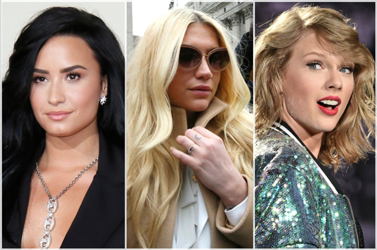 Demi Lovato, Kesha, Taylor Swift   (AP/Reuters/Danny Moloshok/Mary Altaffer/Evan Agostini)
