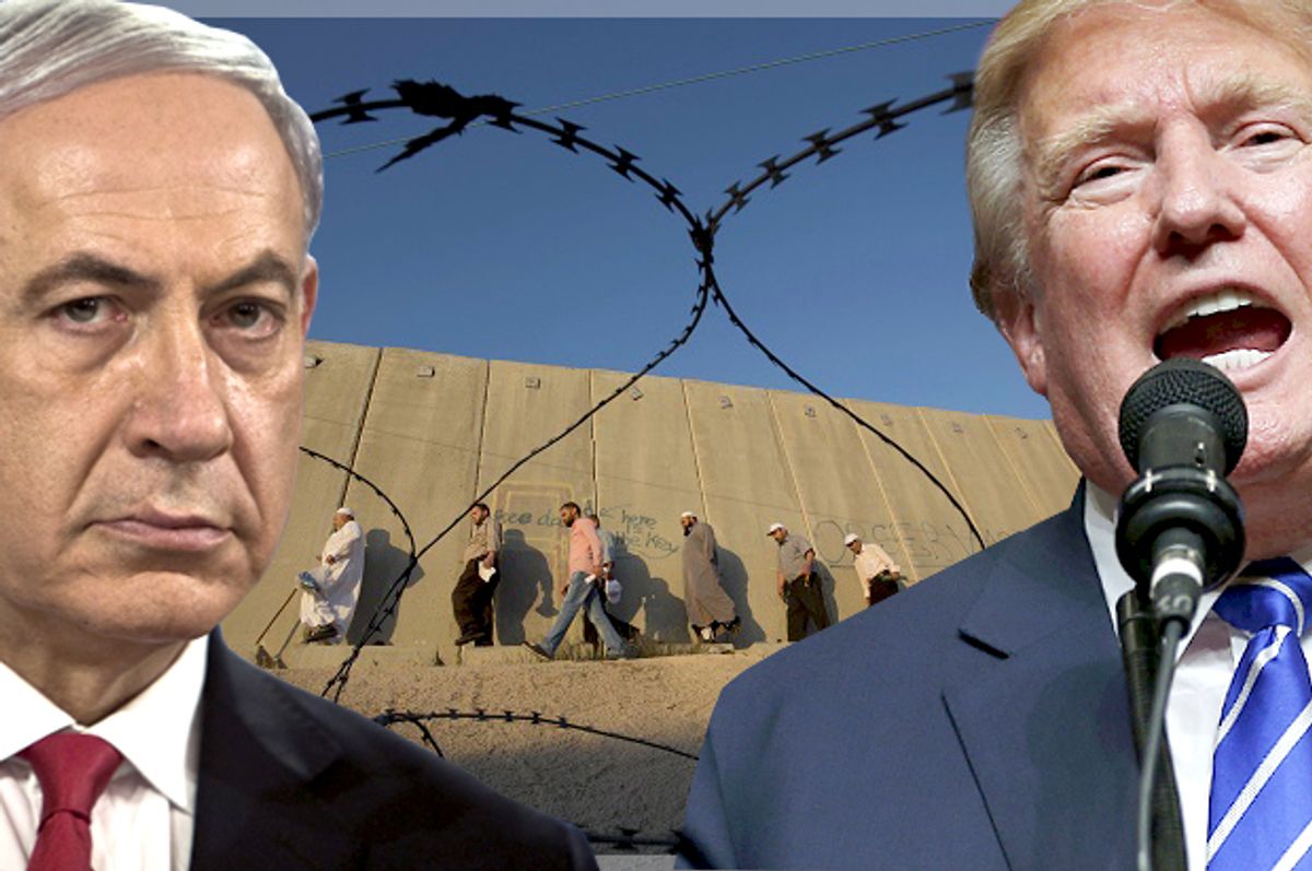Benjamin Netanyahu, Donald Trump   (AP/Reuters/Nir Elias/Brian Snyder/Majdi Mohammed/Salon)