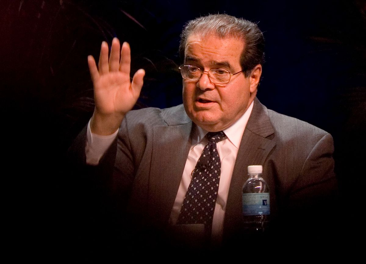 FILE - In this Oct., 15, 2006 file photo, Supreme Court Associate Justice Antonin Scalia speaks at the ACLU Membership Conference in Washington. On Saturday, Feb. 13, 2016, the U.S. Marshals Service confirmed that Scalia has died at the age of 79. (AP Photo/Chris Greenberg, File) (AP)